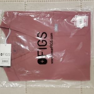 Brand New Figs Mauve Catarina Scrub Top XXS